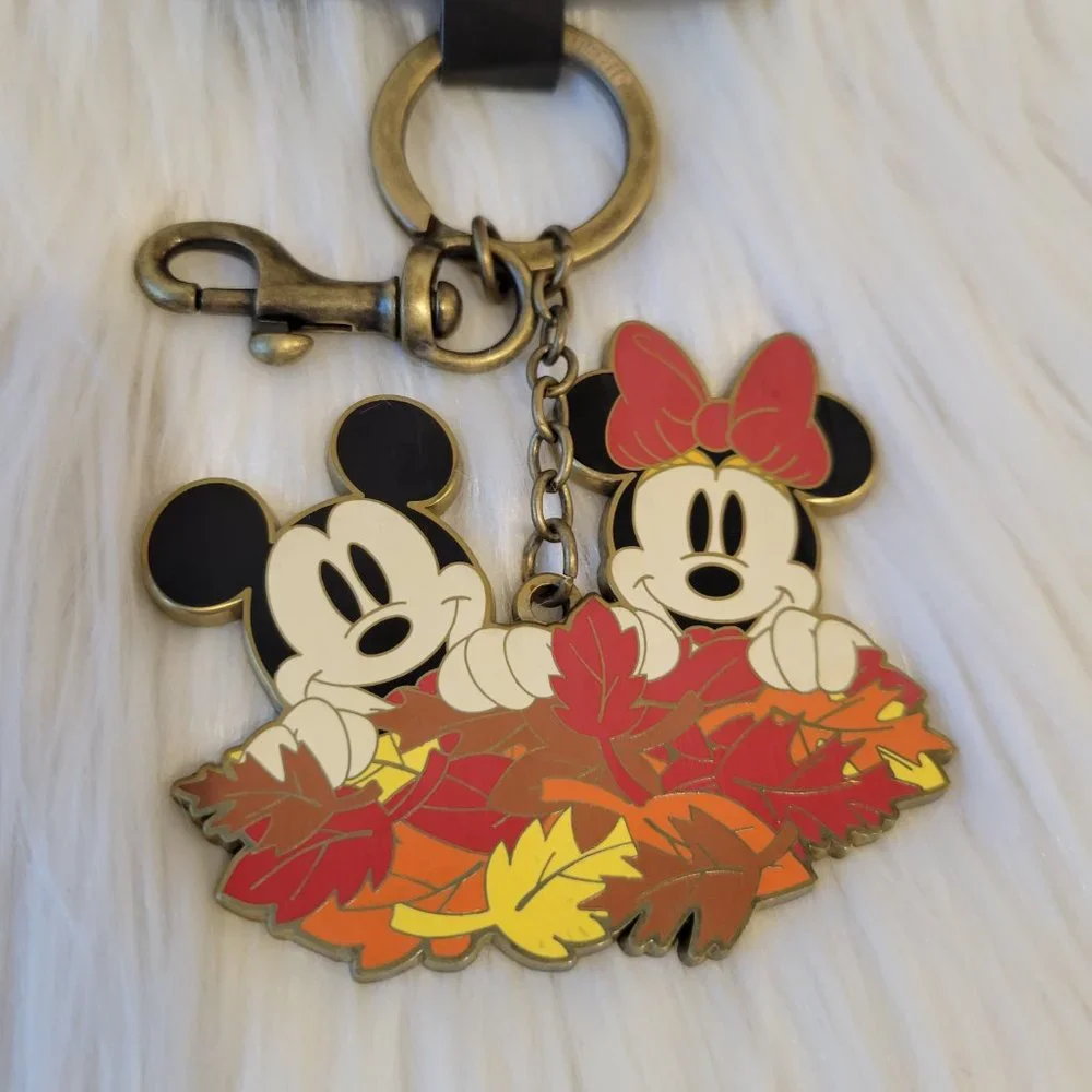 Disney Autumn Mickey & Minnie Mouse Keychain